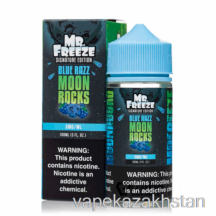 Vape Disposable Moonrocks - Blue Razz - Mr Freeze - 100mL 0mg